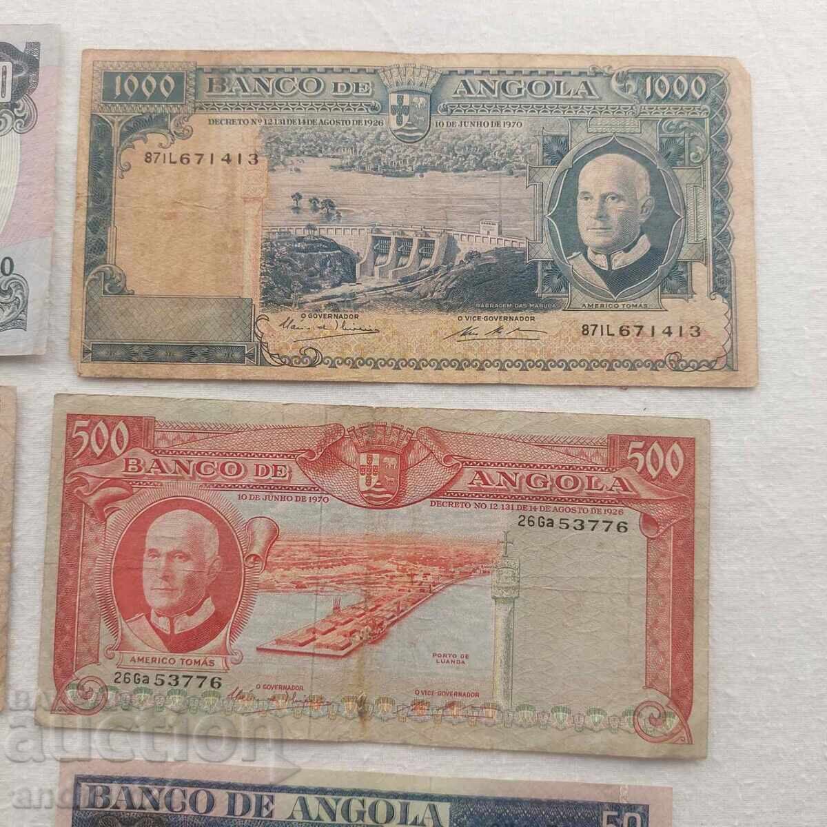 Λοτ Τραπεζογραμματίων από την Αγκόλα/Angola - 13 τεμάχια - 5