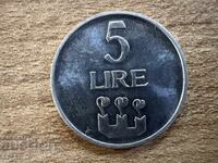 Σαν Μαρίνο - 5 λίρες (1972)