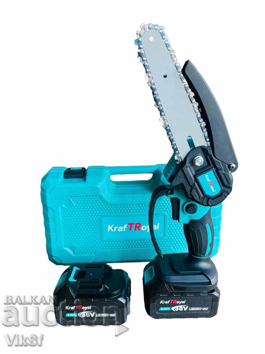 Licitație Fierăstrău cu acumulator pentru crengi, șină de 15 cm, KRAFTROYAL / 36V, 8