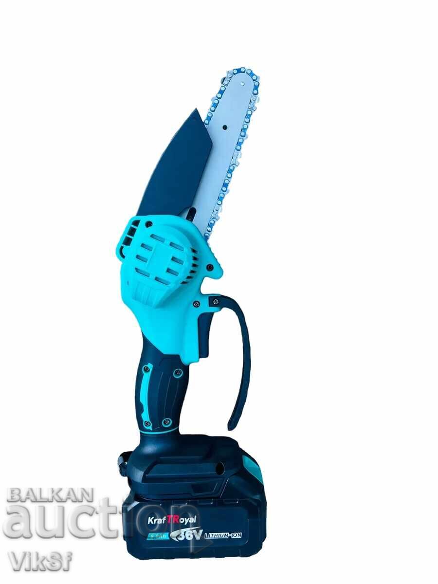 Fierăstrău cu acumulator pentru crengi, șină de 15 cm, KRAFTROYAL / 36V, 8 - 5