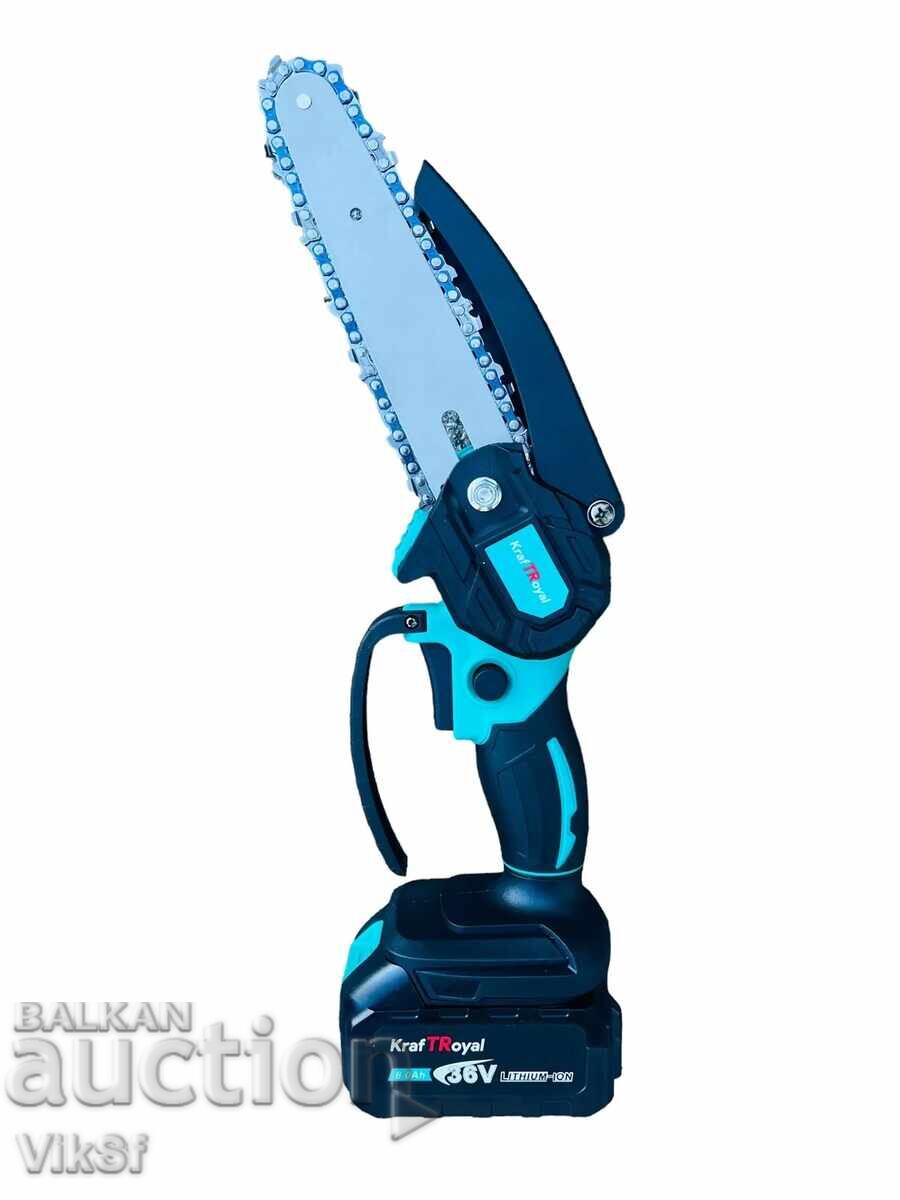 Fierăstrău cu acumulator pentru crengi, șină de 15 cm, KRAFTROYAL / 36V, 8 - 6