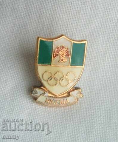 Insigna - Comitetul Olimpic Nigeria cu preț 3.50 BGN | € 1.79 Insigna - Comitetul Olimpic Nigeria cu preț 3.50 BGN | € 1.79