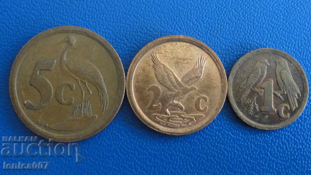Auction  South Africa - 1, 2, and 5 Cents
