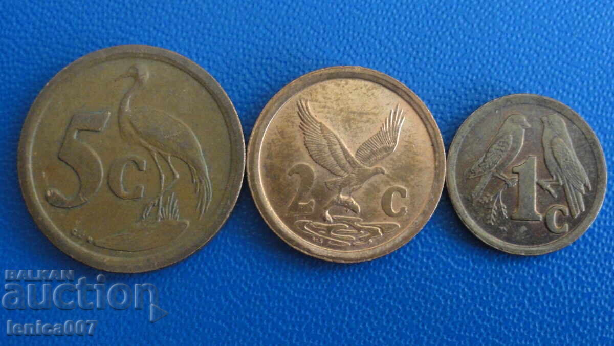 South Africa - 1, 2, and 5 Cents - 5