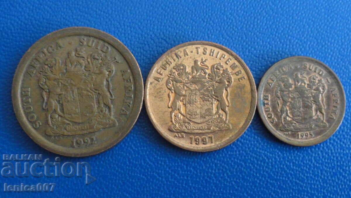 South Africa - 1, 2, and 5 Cents - 6