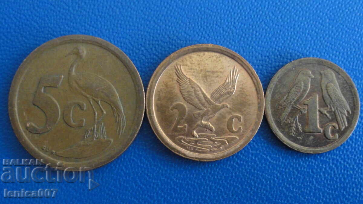 South Africa - 1, 2, and 5 Cents