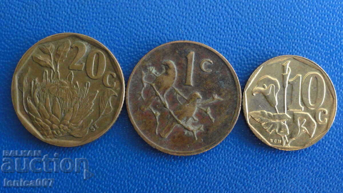 Южна Африка - 1, 10 и 20 цента - 5 Южна Африка - 1, 10 и 20 цента - 5