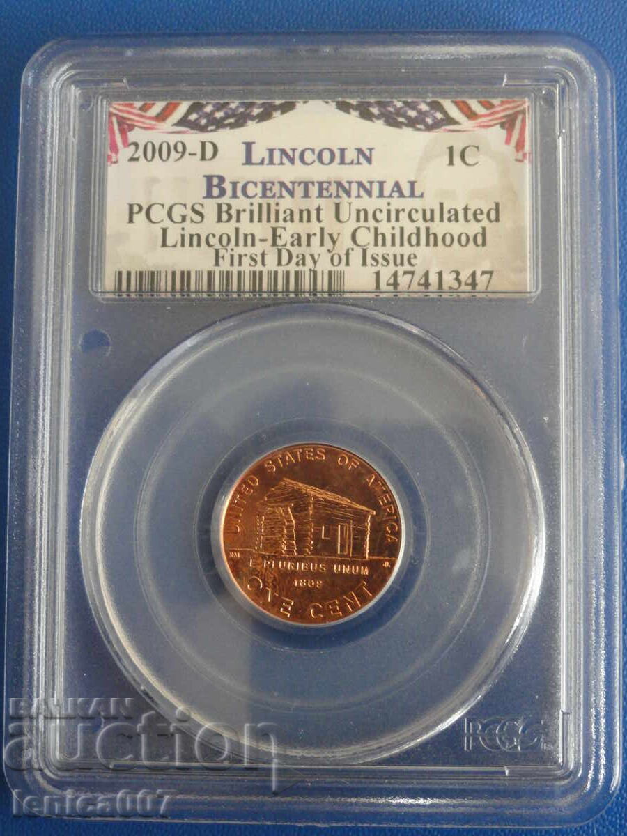 Auction  USA 2009 - 1 cent (certified)