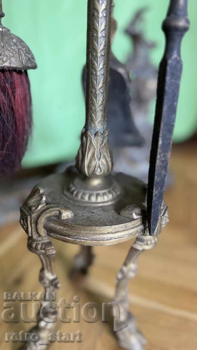 Френски бронзови прибори за камина 1880г. - 5 Френски бронзови прибори за камина 1880г. - 5