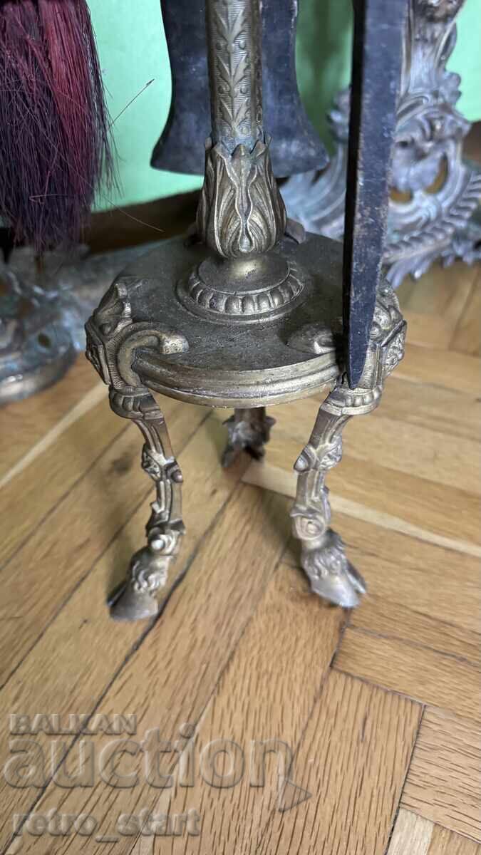 Френски бронзови прибори за камина 1880г. - 6 Френски бронзови прибори за камина 1880г. - 6