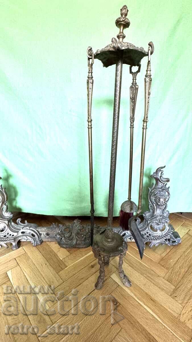 Френски бронзови прибори за камина 1880г. Френски бронзови прибори за камина 1880г.