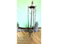 Френски бронзови прибори за камина 1880г.