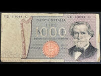Italy 1000 Lire 1969 Pick 101 Ref  0389