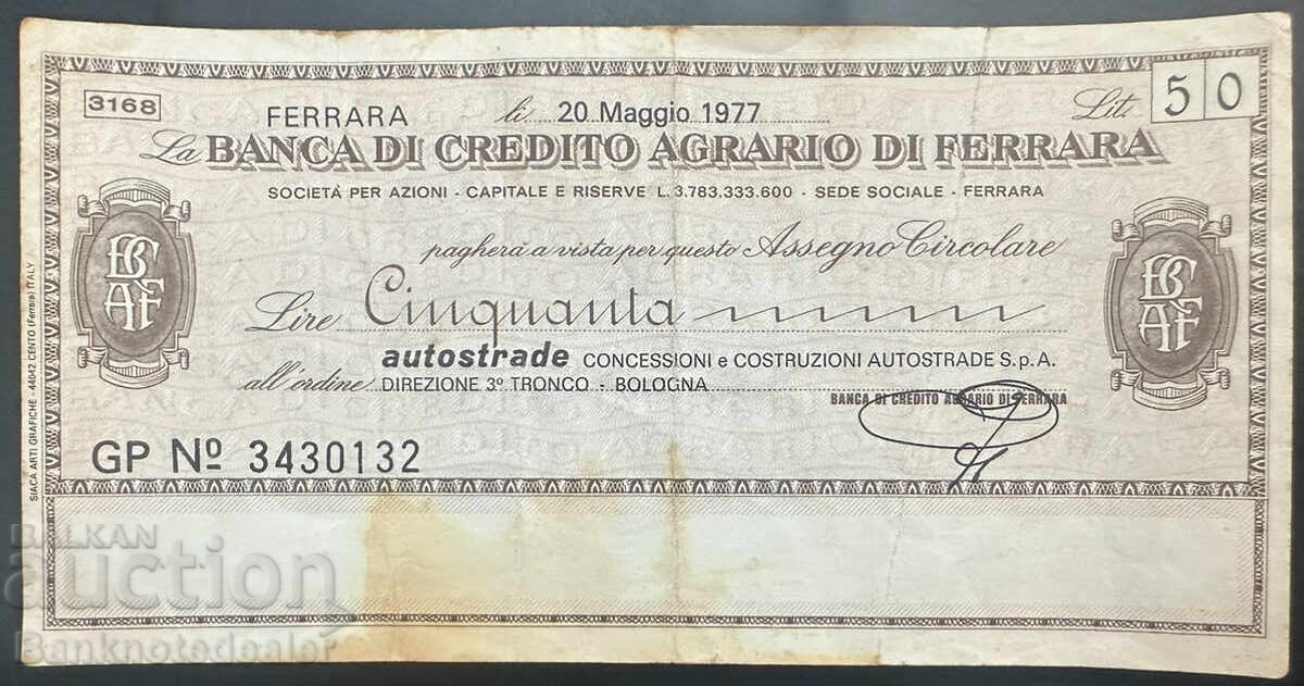 Italia 50 Lire Banca di Creto
