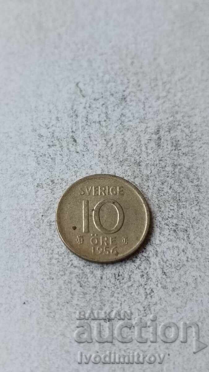 Sweden 10 öre 1956 Silver