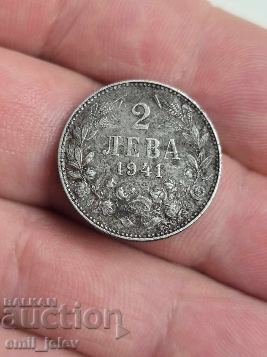 2 lev 1941 year. Kingdom of Bulgaria