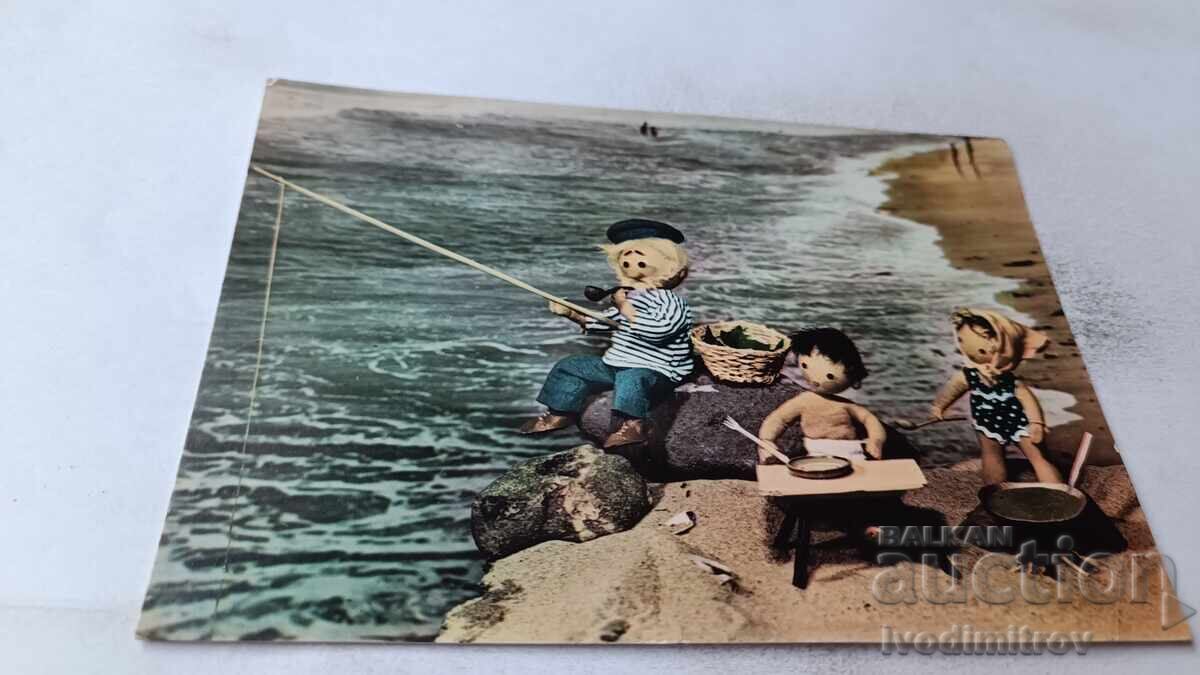 Postcard Layout and Dolls 1966 Postcard Layout and Dolls 1966