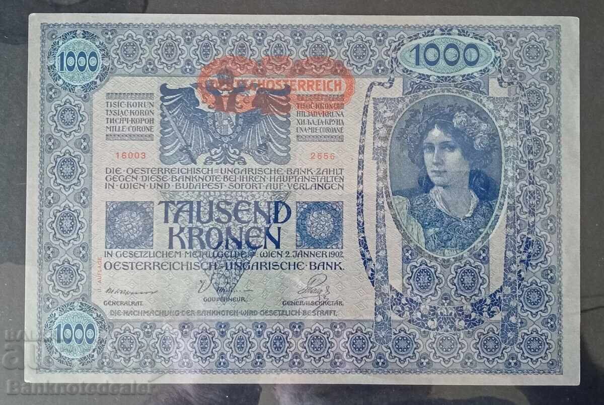 Αυστρία Ουγγαρία 1000 κορώνες 1902 Pick 8 Ref 6003