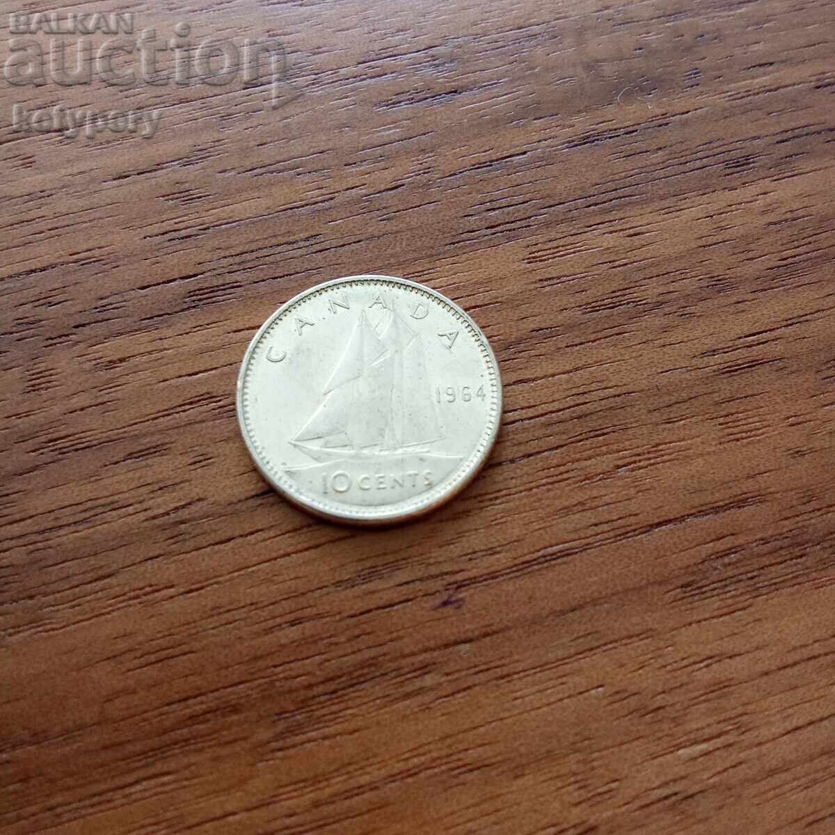 10 цента 1964 Канада 10 цента 1964 Канада