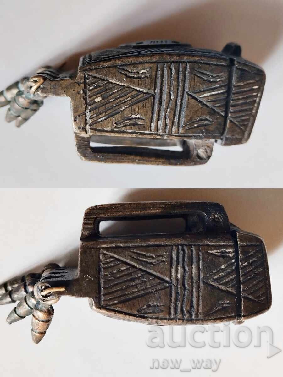 Bronze box for kabzi. Evzi. Fisheklak. Palaska. - 5