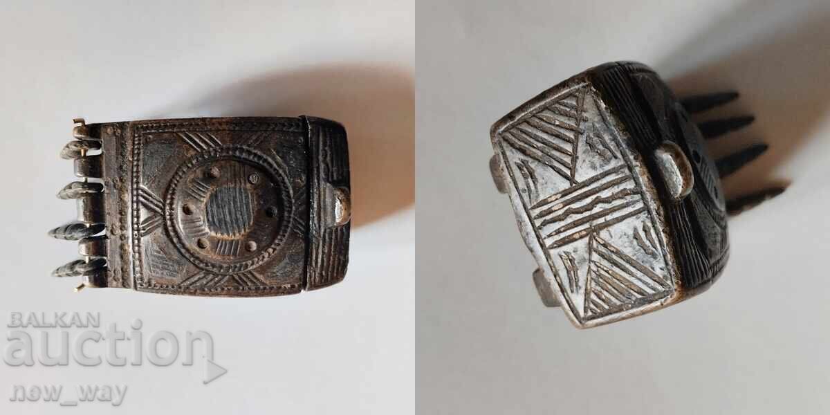 Bronze box for kabzi. Evzi. Fisheklak. Palaska. - 6