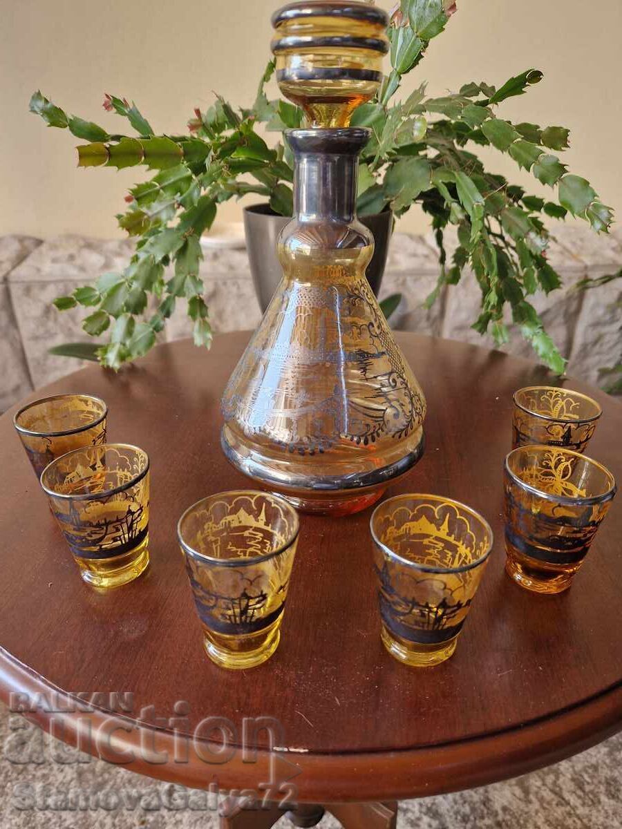 Ιταλικό σερβίτσιο από Βενετσιάνικο γυαλί και ασήμι με τιμή 198.00 BGN | € 101.24