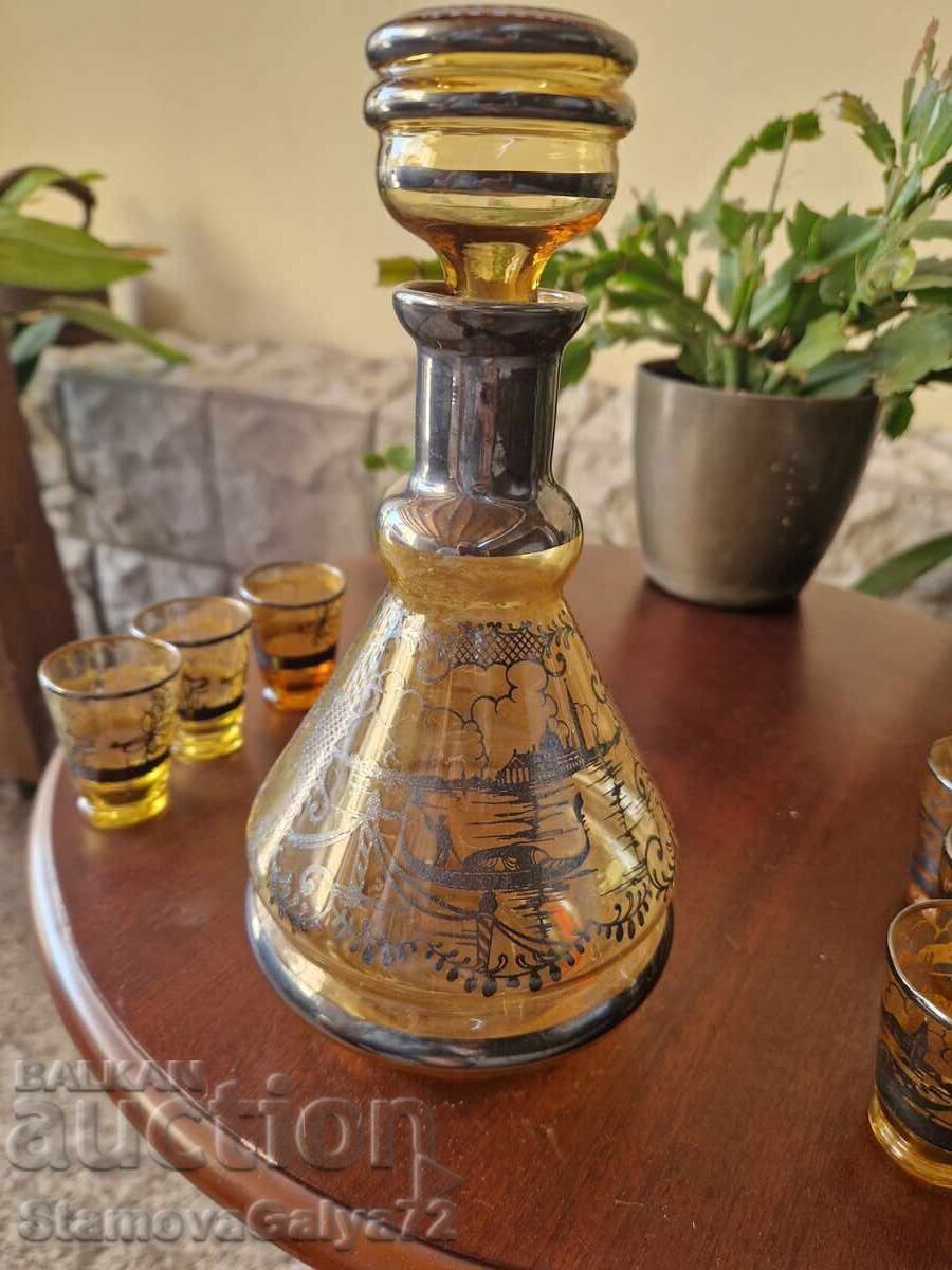 Ιταλικό σερβίτσιο από Βενετσιάνικο γυαλί και ασήμι - 6