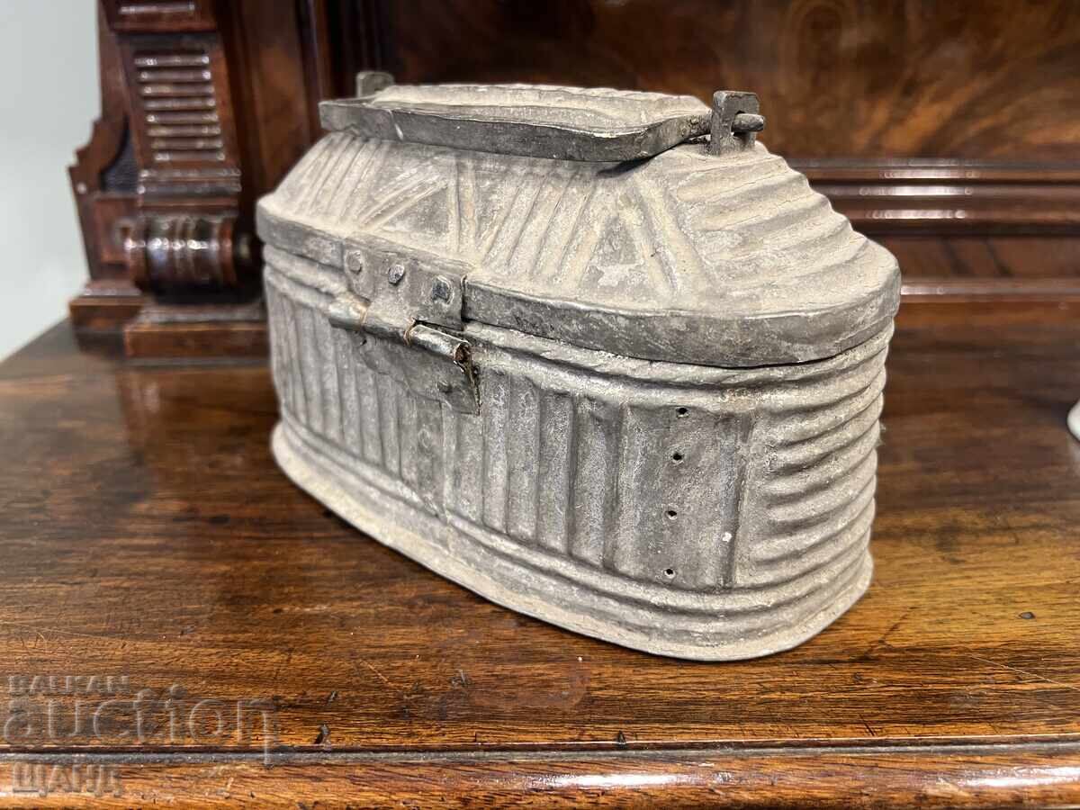 Δημοπρασία 1870g Πολύ Παλιό Μπακίρ Χάλκινο Κουτί Φαγητού Τουρκικό Οθωμανικό