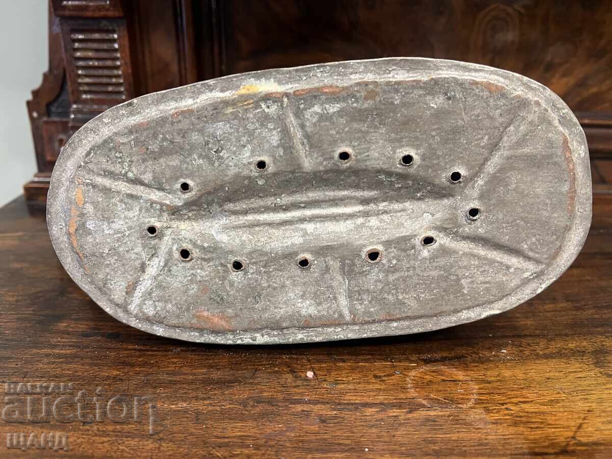 Παράδοση 1870g Πολύ Παλιό Μπακίρ Χάλκινο Κουτί Φαγητού Τουρκικό Οθωμανικό