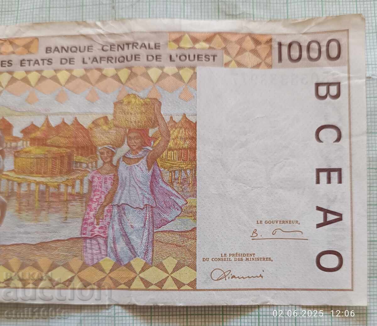 1000 φράγκα Δυτική Αφρική - 5