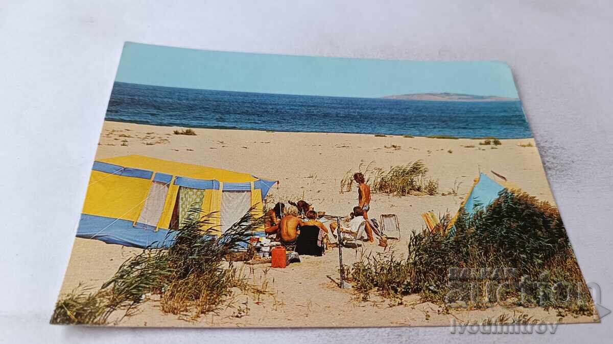 П К Бургаски окръг Плажът на къмпинг Тополите 1980