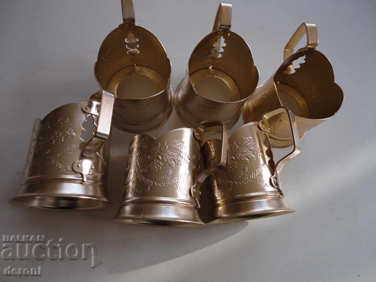 Δημοπρασία Σετ ποτηροθήκες zubr podstakan SSSR