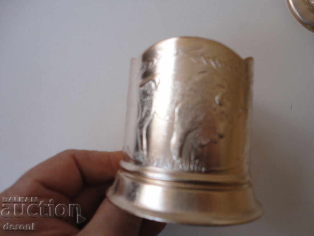 Παράδοση Σετ ποτηροθήκες zubr podstakan SSSR