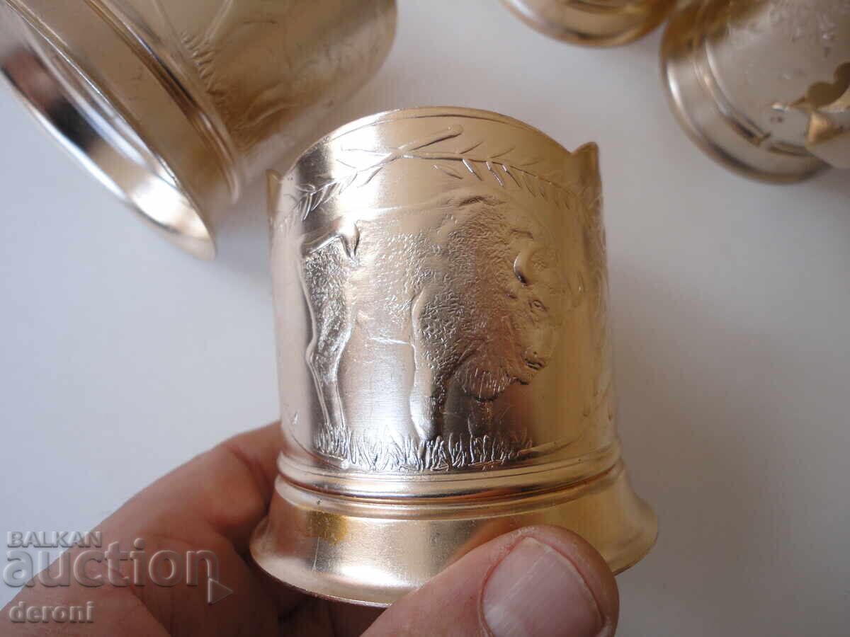 Σετ ποτηροθήκες zubr podstakan SSSR - 5