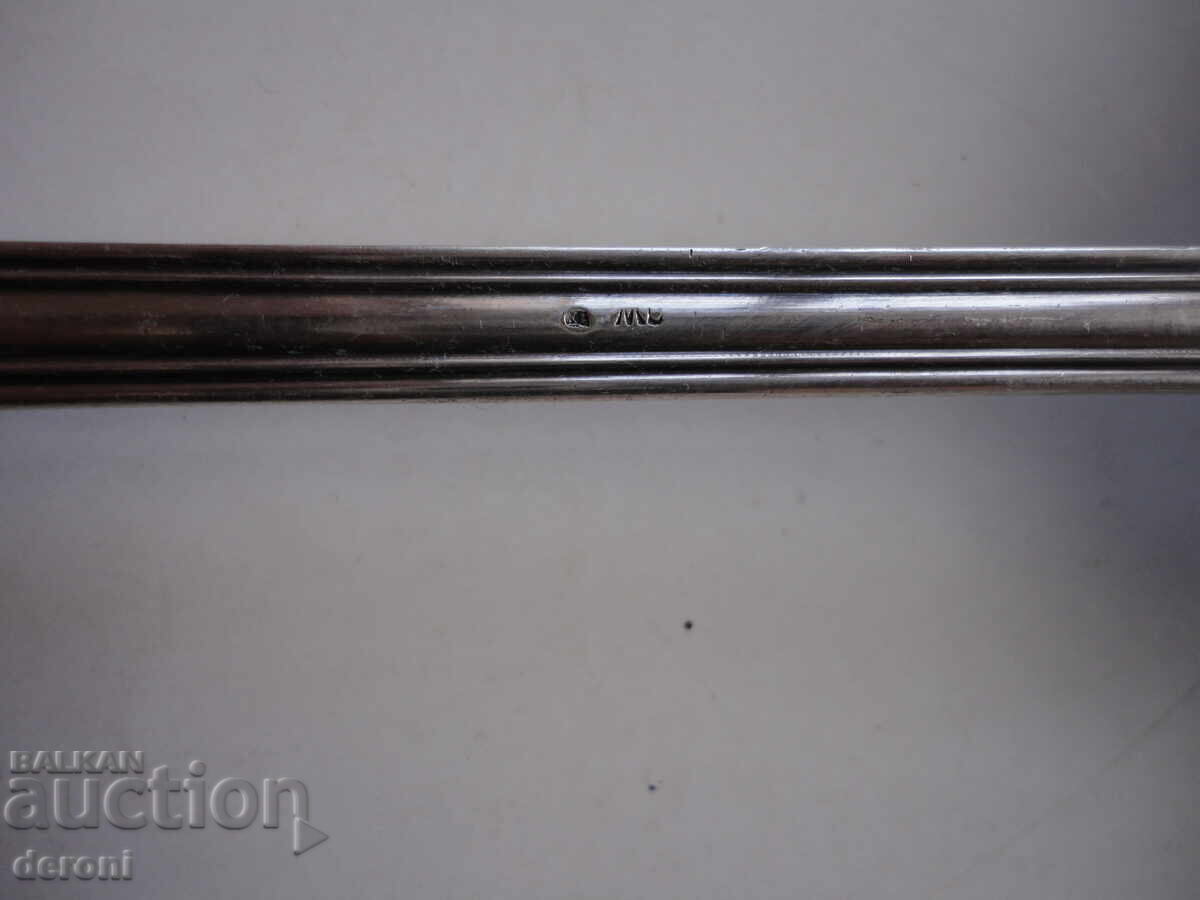 Large silver-plated ladle, marked - 5