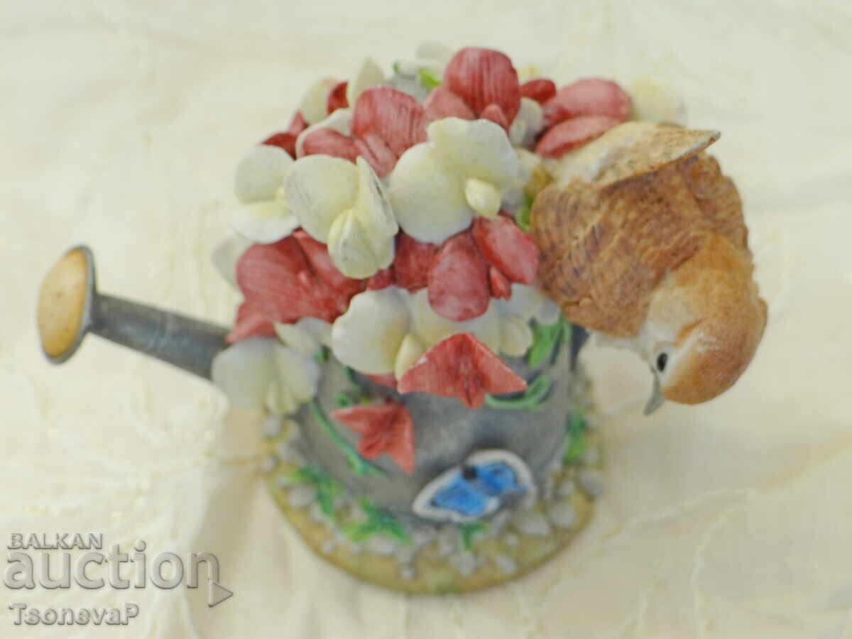 Bird figurine, watering can, flowers, butterfly - 6 Bird figurine, watering can, flowers, butterfly - 6