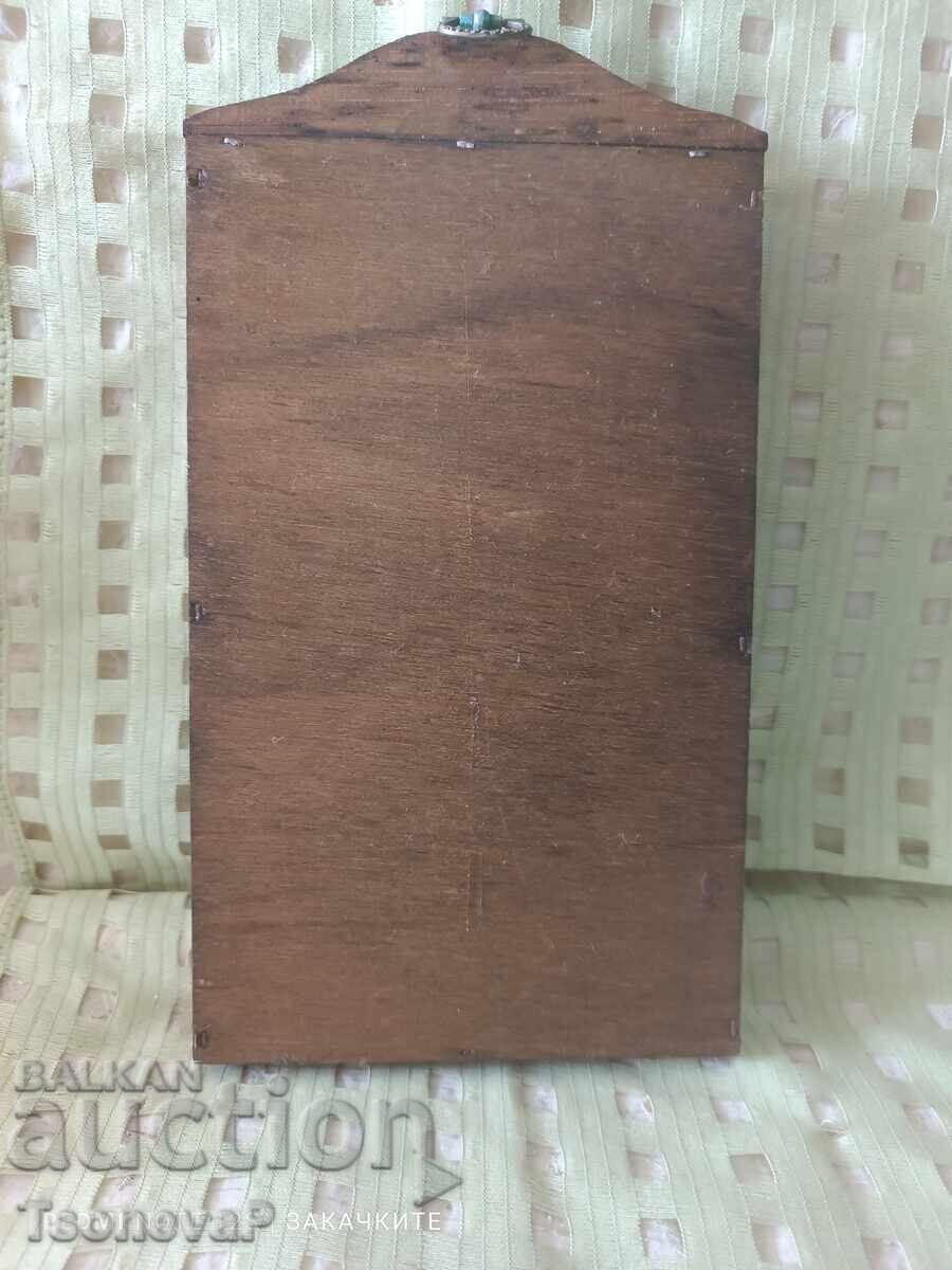 Collection of thimbles with a wooden shelf - 6 Collection of thimbles with a wooden shelf - 6