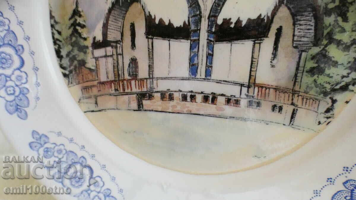 Livrarea Farfurie de perete porțelan sovietic ZIK reclamă Pamporovo Livrarea Farfurie de perete porțelan sovietic ZIK reclamă Pamporovo