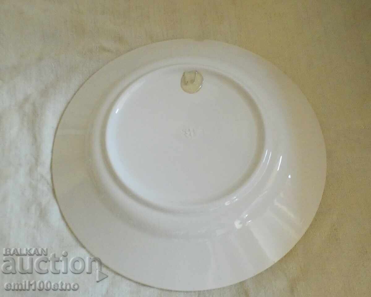 Farfurie de perete porțelan sovietic ZIK reclamă Pamporovo - 5 Farfurie de perete porțelan sovietic ZIK reclamă Pamporovo - 5
