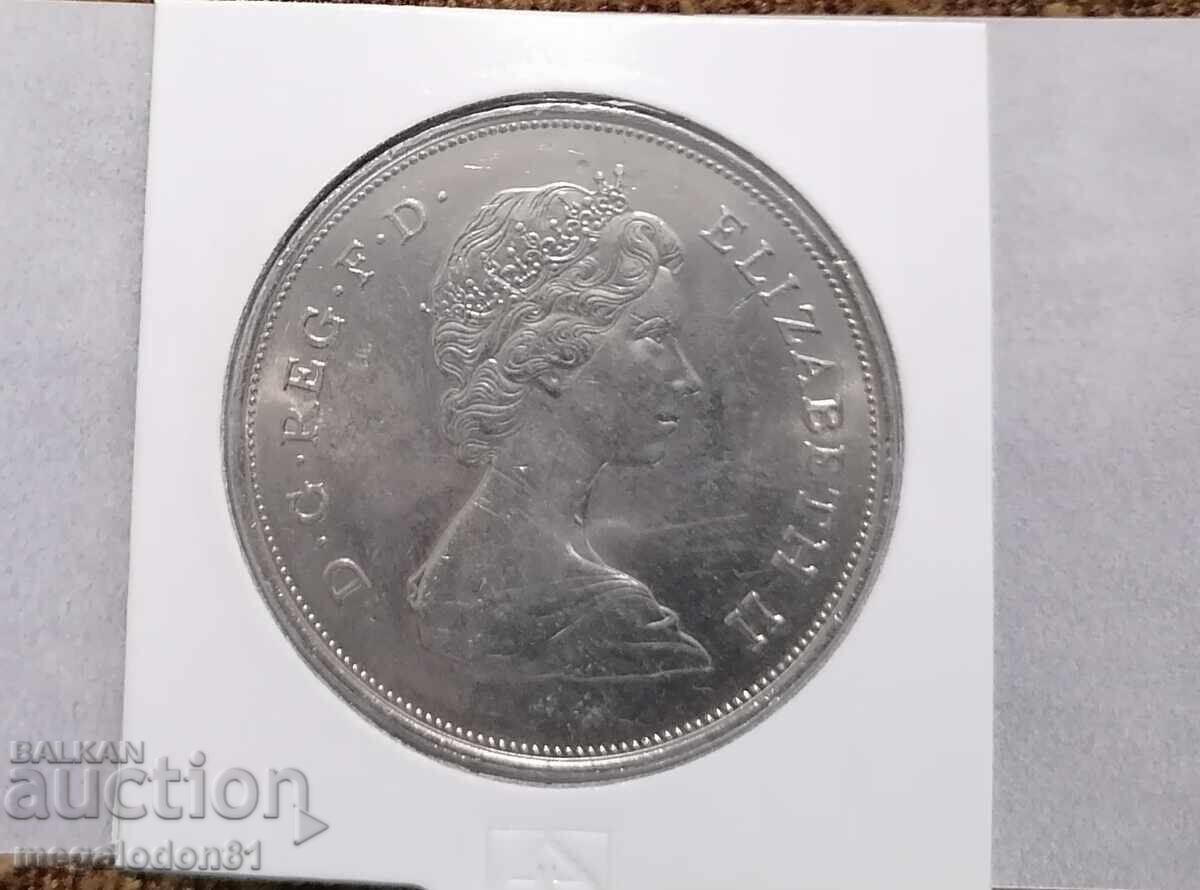 Аукцион Великобритания - 25 пенса , 1981, сватбата на принц Улилям