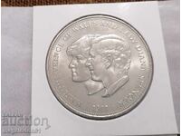 Великобритания - 25 пенса , 1981, сватбата на принц Улилям