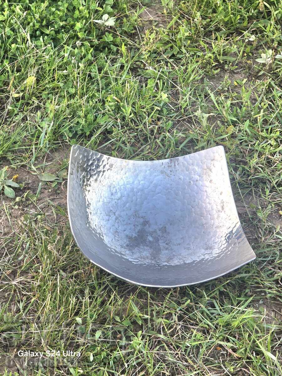 Silver-plated beautiful fruit bowl for fruits. Dimensions in the photo - 5