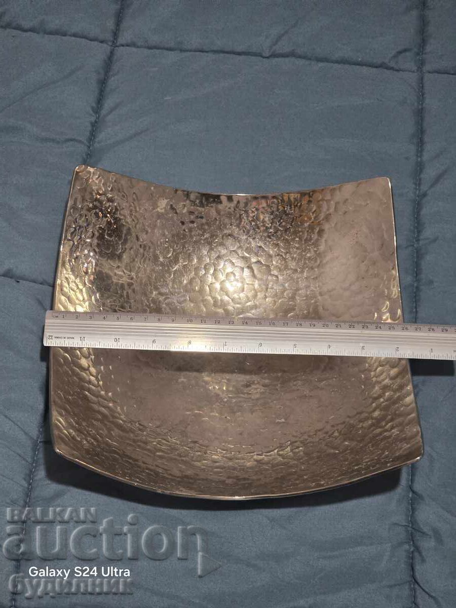 Silver-plated beautiful fruit bowl for fruits. Dimensions in the photo - 6