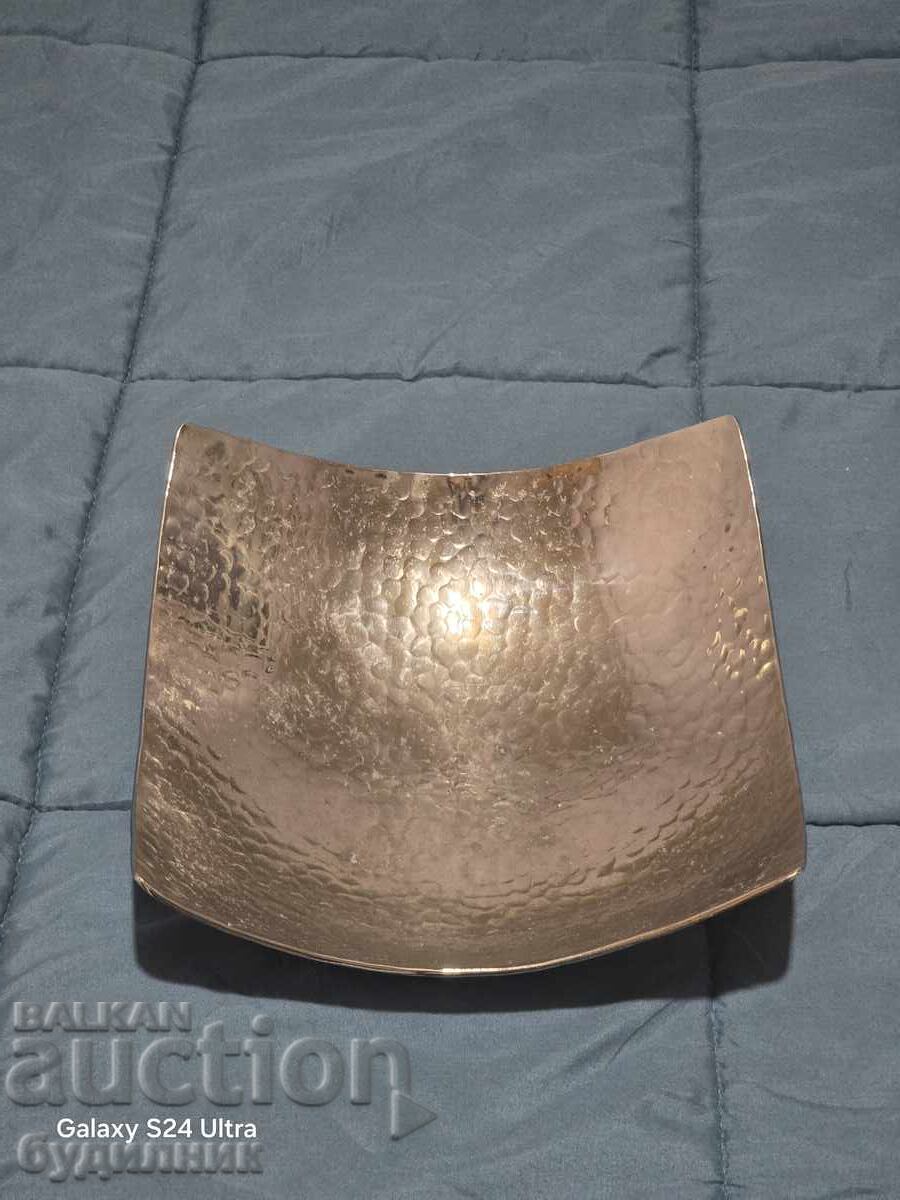 Silver-plated beautiful fruit bowl for fruits. Dimensions in the photo