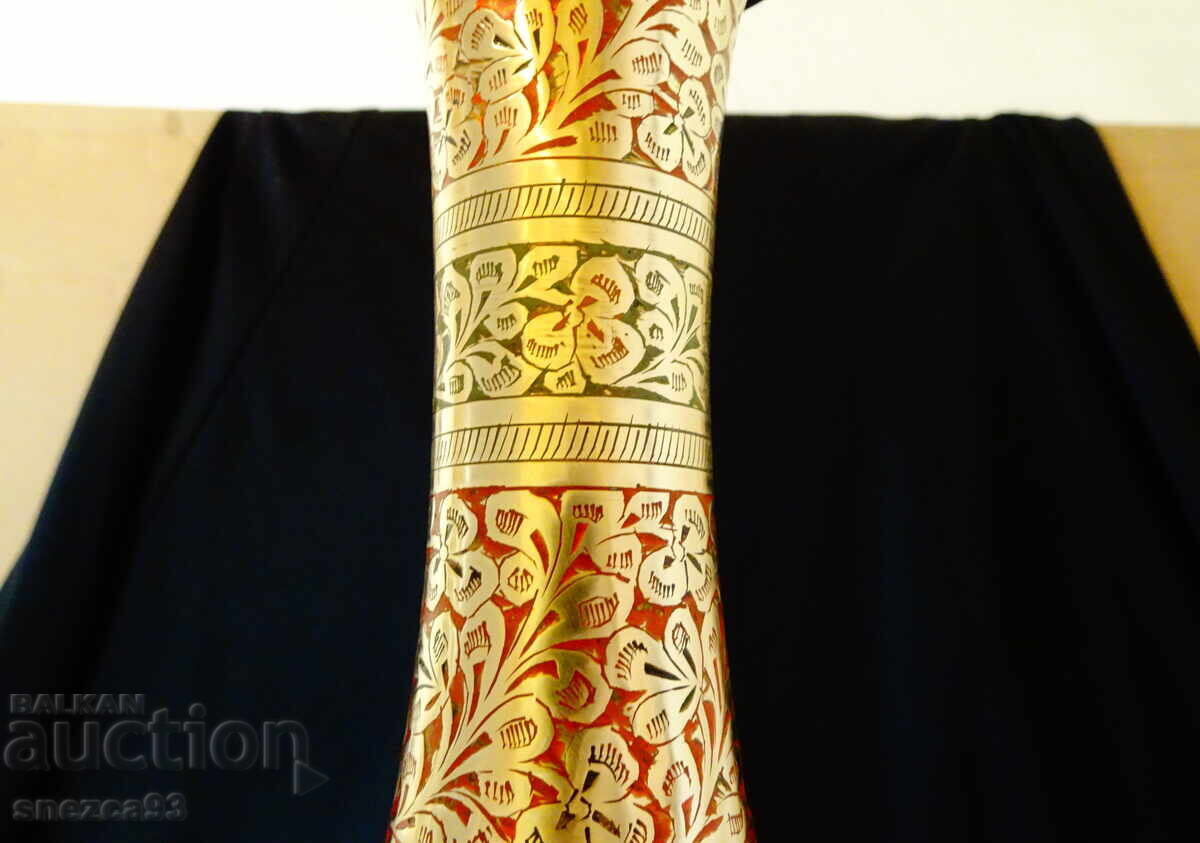 Bronze vase, cloisonné enamel 37 cm with price 99.00 BGN | € 50.62