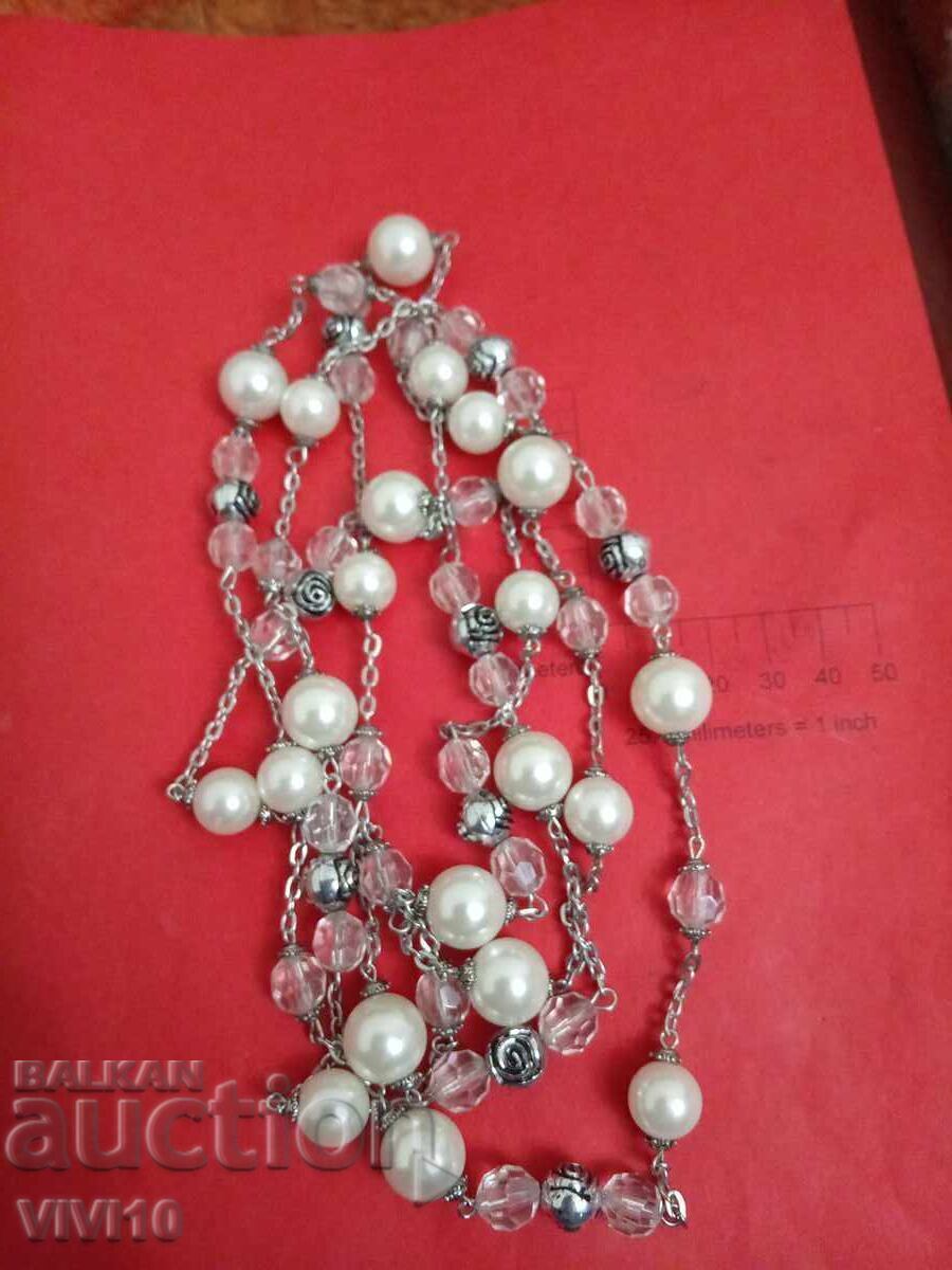 Старинно колие с перли и рози с цена 40.00 лв. | € 20.45
