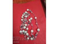 Antique necklace with pearls and roses