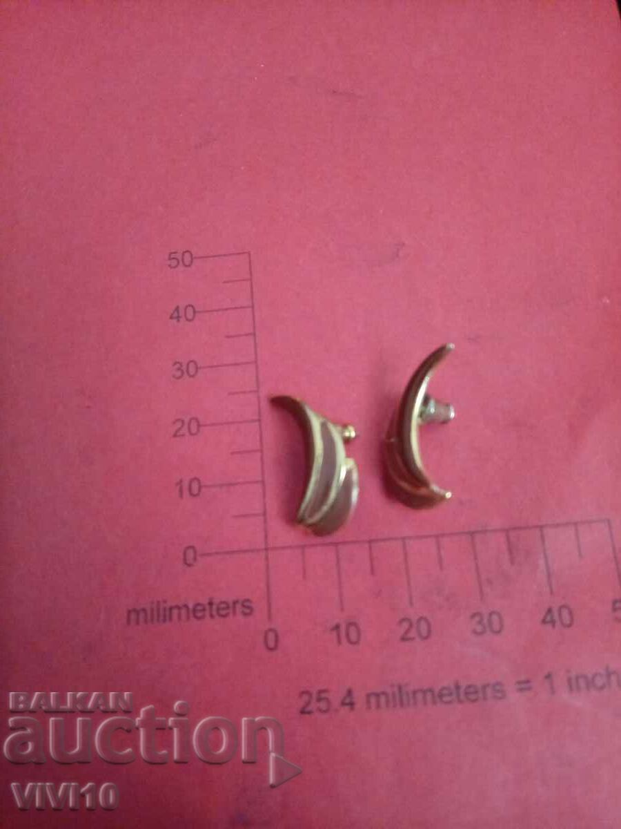 Старинни обеци с емаил