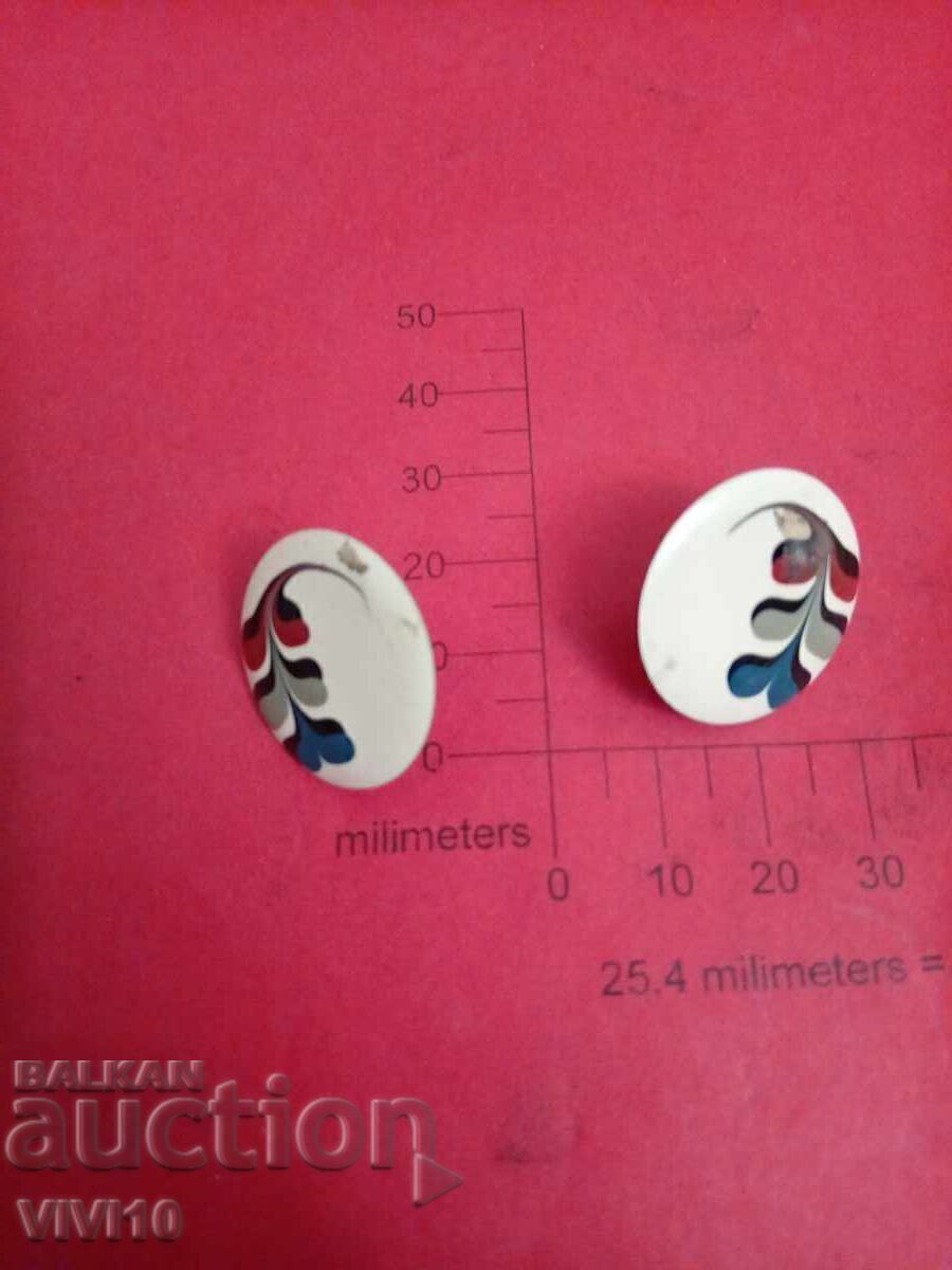 Antique enamel earrings