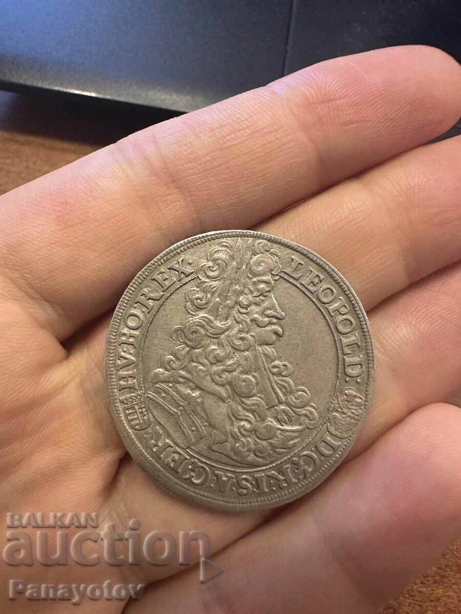 1/2 Thaler Hungary Austria Leopold 1703 Year Rare Silver Original with price 2200.00 BGN | € 1124.84